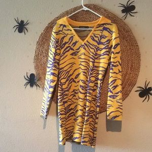 Fommos Inner Tiger knit collared dress